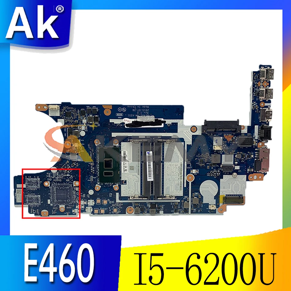 

Akemy For ThinkPad E460 E460C BE460 NM-A551 Laptop Motherboard CPU I5 6200U DDR3 Integrated Graphics Card 100% Test Work