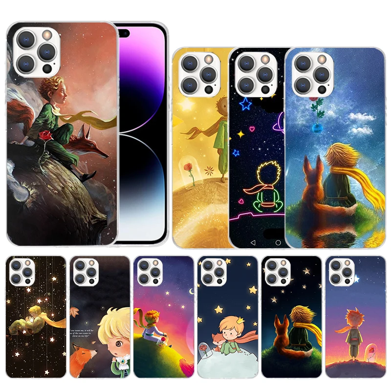 

Мягкий мультяшный чехол The Little Prince Fox для iPhone 14 13 12 Mini 11 Pro Max, чехол для телефона с принтом X XS XR 7 Plus 8 + 6 6S 5 SE Patte
