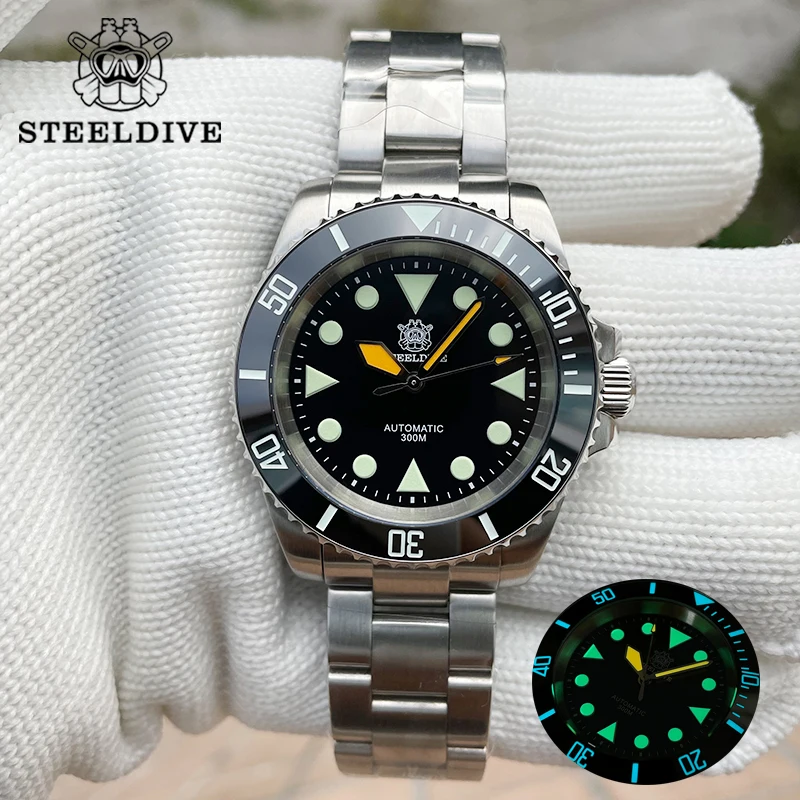 

STEELDIVE SD1955 New Designer Men's Mechanical Watch 316L Steel water ghost NH35 Watch Sapphire Crystal Luxury Man Dive Watches