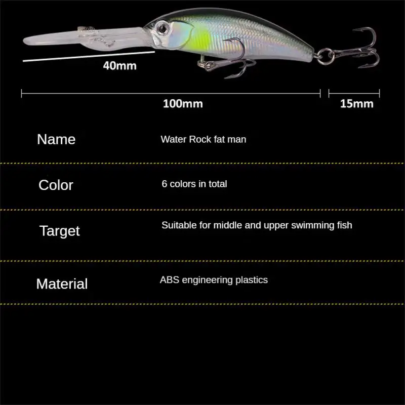 

Long Tongue Plate Bait High-quality Fake Bait Floating Middle-swimming Fish Hard Lure Lure Fishing