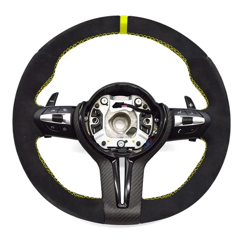 Для BMW F30 F10 F20 F22/23/44/F32/F33/36 полная алькантара из углеродного волокна многофункциональный руль в сборе