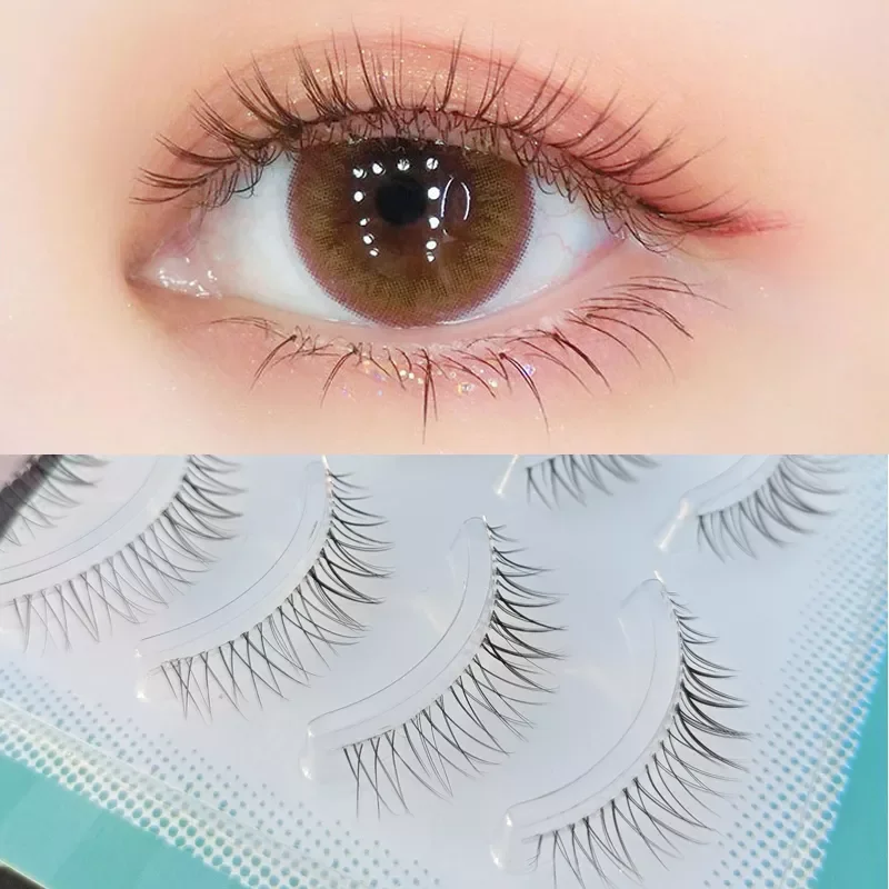 

Pairs Natrual Eyelashes Clear Band Soft Air Korean Eye Lashes Extension Set Wholesale Reusable Ultra Light Handmade Mink