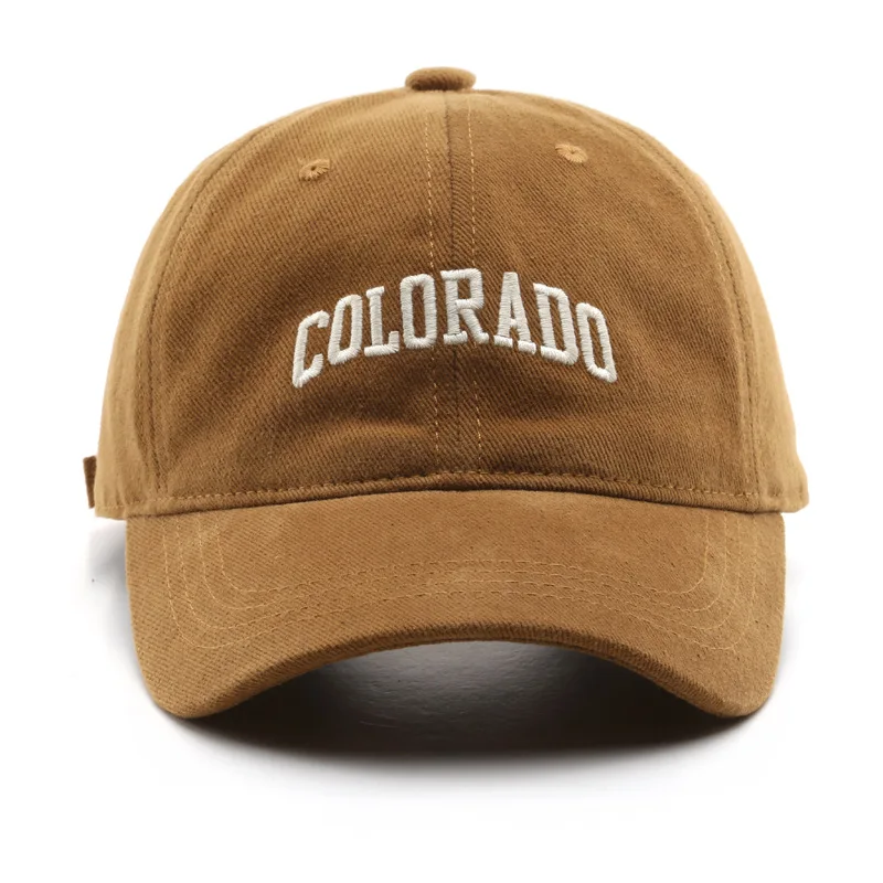 

Cotton Baseball Cap Men COLORADO Unisex Adjustable Dad Hat Hip Hop Snapback Cap Outdoor Summer Sunshade Hat Sports Trucker Cap