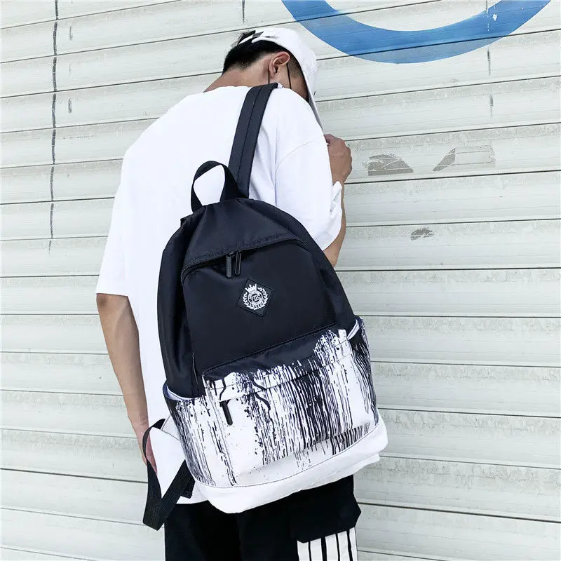 2023 Women Two Tone Backpack Lightweight Schoolbags For Girls Casual Lady Men School Bags Korean Back Pack Mochila