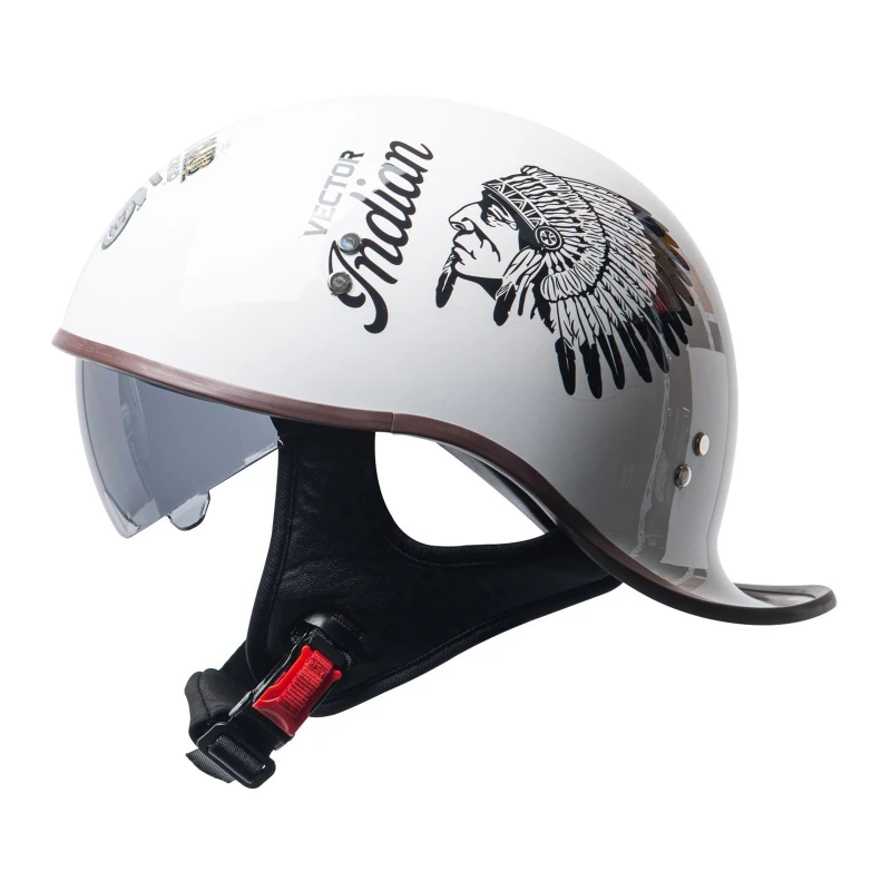 

Мотоциклетный Мужской Ретро шлем для верховой езды скутер индивидуальный бейсбольный полушлем