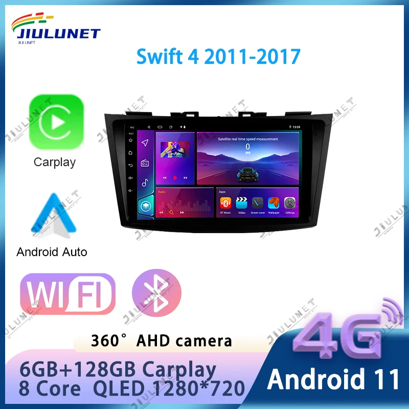 

Мультимедийная магнитола JIULUNET для Suzuki Swift 4 2011-2017, 2 Din, Android 11, 4G, GPS
