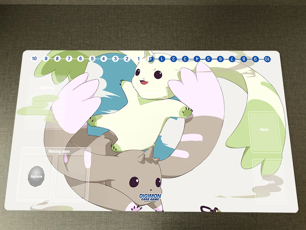 

Digimon Playmat Terriermon Veemon DTCG CCG Mat Trading Card Game Mat Duel Board Game Playmat Anime Mouse Pad Free Bag 60x35cm