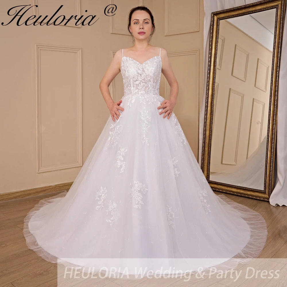 HEULORIA элегантное свадебное платье трапециевидной формы кружевное невесты в форме