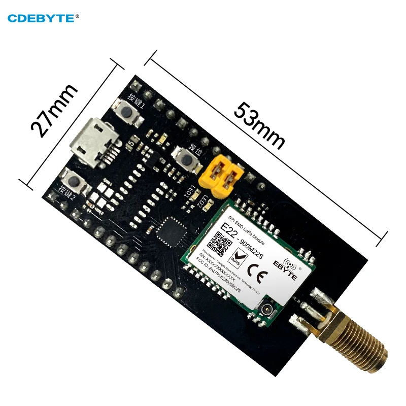 SX1268 Wireless LoRa Module Test Kit E22-900MBL-01 22dBm 7km USB Pre-welded E22-900M22S Compatible with E07/E30/E220/E32/E22