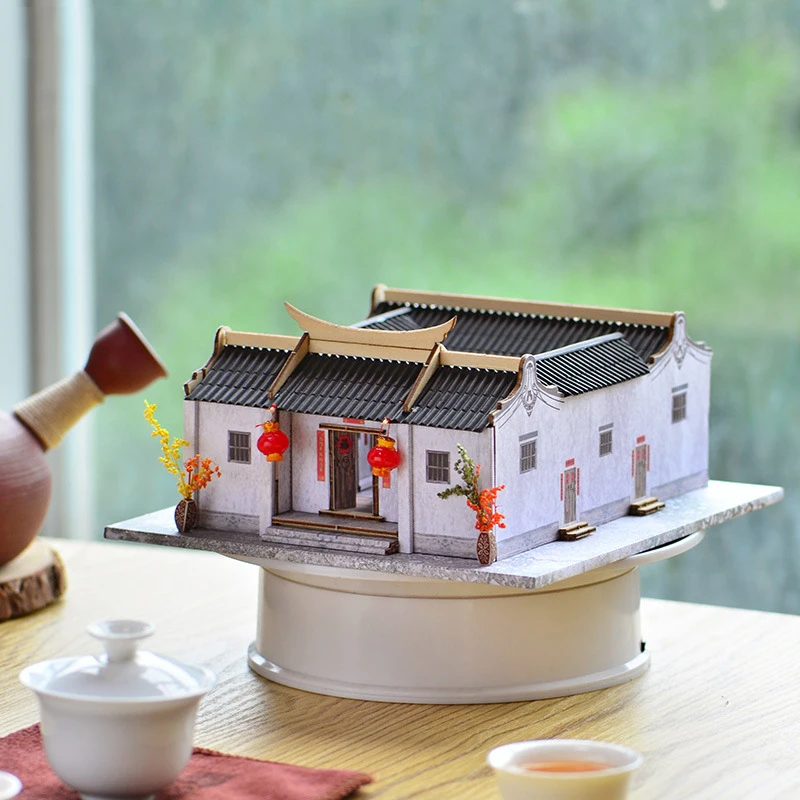 

DIY Wooden Doll Houses Miniature Building Kits with Furniture Chinese Jangnan Ancient Town Casa Dollhouse Toys for Adults Gifts