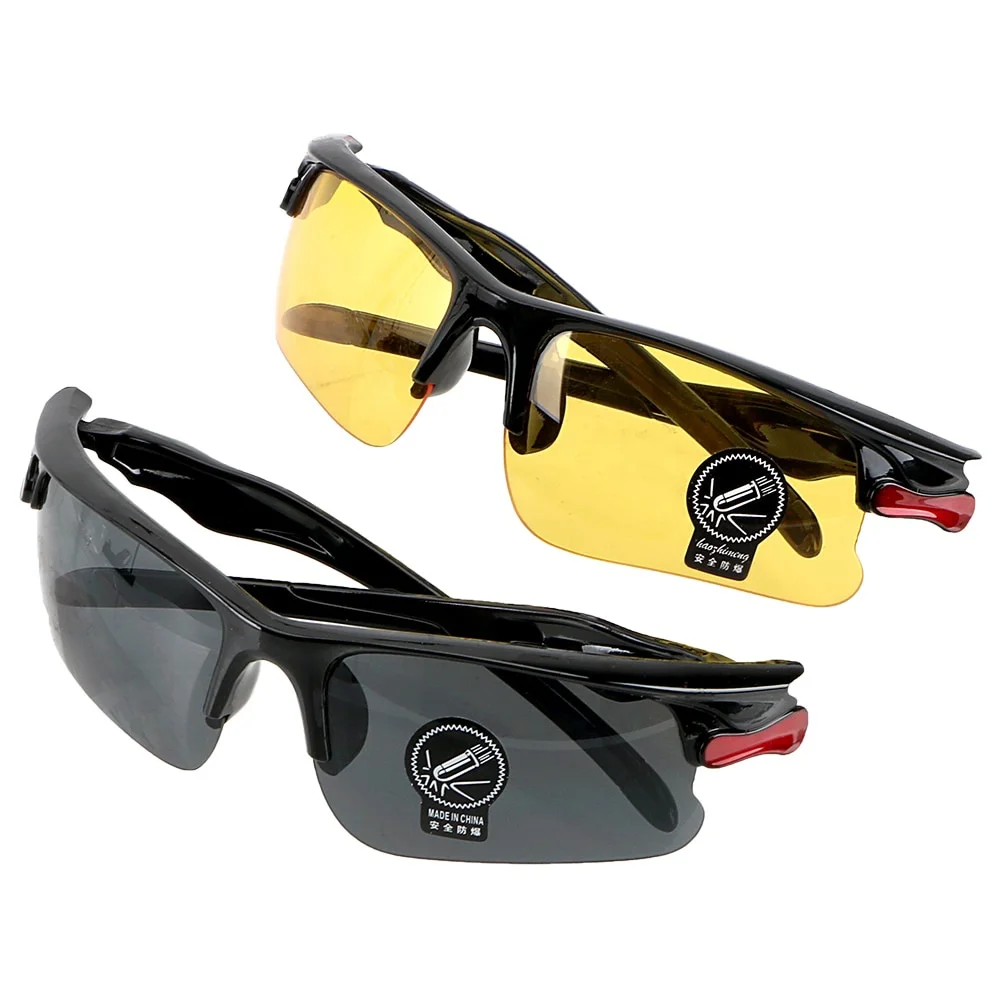 Night Vision Glasses Black Frame Men Sun Glasses Women Sport Sunglasses Outdoor PC Driver Anti Glare Night Glasses Goggles
