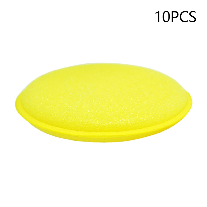 

10Pcs Car Waxing Polish Wax Foam Sponge Applicator Pads 10CM Yellow Cleaning Sponge Clean Washer Washing Tool Car Cleaning