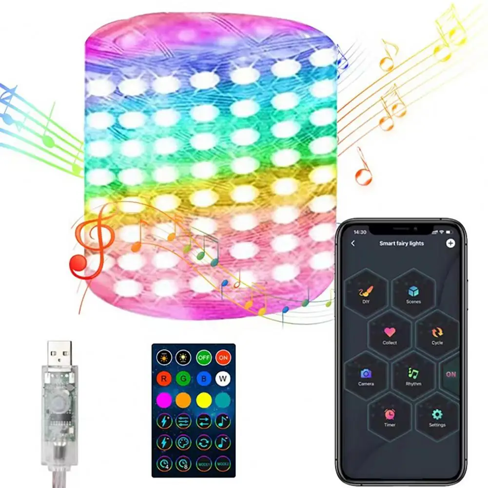 

СВЕТОДИОДНАЯ Гирлянда RGB с дистанционным управлением, 1 комплект