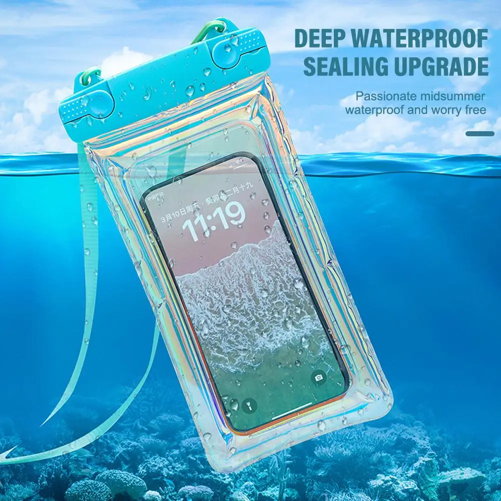 

1pc Waterproof Swimming Phone Pouch Universal With Bag Compatible 5 Underwater Pixel Color Dry J2o3