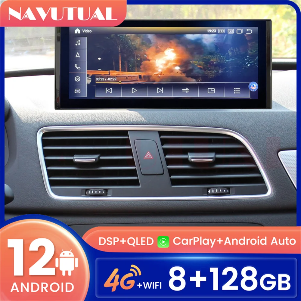 

Andriod 12 RADIO For Audi Q3 2013-2018 Head Unit Car Multimedia Player Android 12 Auto Car Stereo GPS Navigation Carplay WIFI 4G