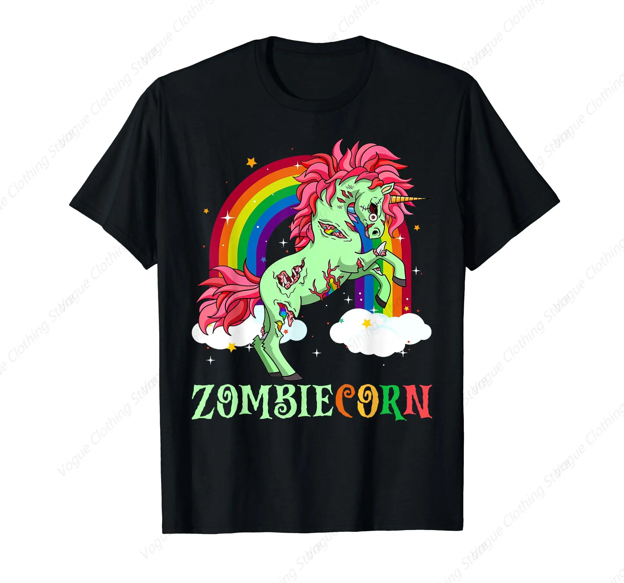 Женский костюм на Хэллоуин Zombiecorn футболка для девушек Популярные топы из хлопка