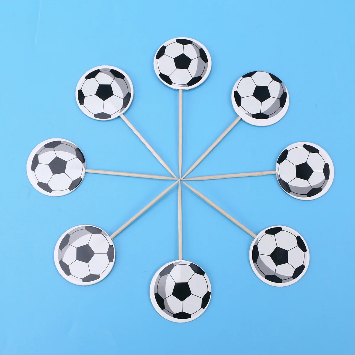 

72pcs Football Picks Cupcake Toppers Party Decoration Supplies for Birthday Cake