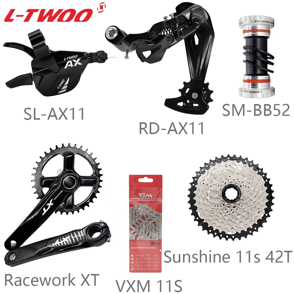 LTWOO AT11 1x11 Speed Комплекты переключателей велосипеда VXM Цепь Sunshine 11S 42/46/50T Кассета SM-BB52