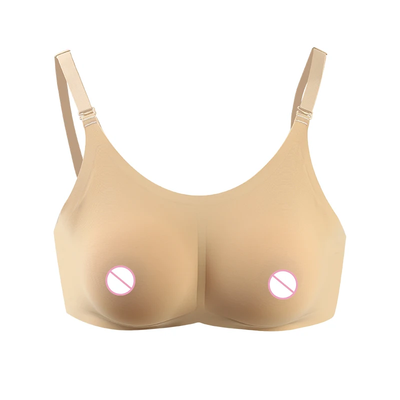 2014 Round Shape Silicone Fake Breast Forms Push Up Seamless One Piece Bra for Crossdresser Shemale Drag Queen