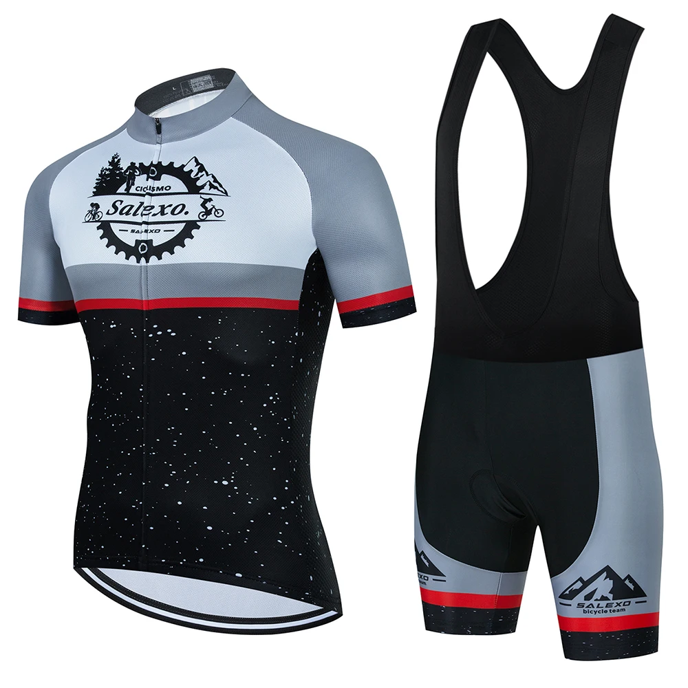 

2022 NEW Summer SALEXO Team Cycling Jersey Sets MTB Bicycle Bike Breathable shorts Clothing Cycling Suit 20D GEL