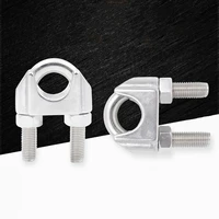 1pcs m2 m3 m32 u type clamp 304 stainless steel wire rope clips wire rope clip cable bolts rigging hardware fixing clip