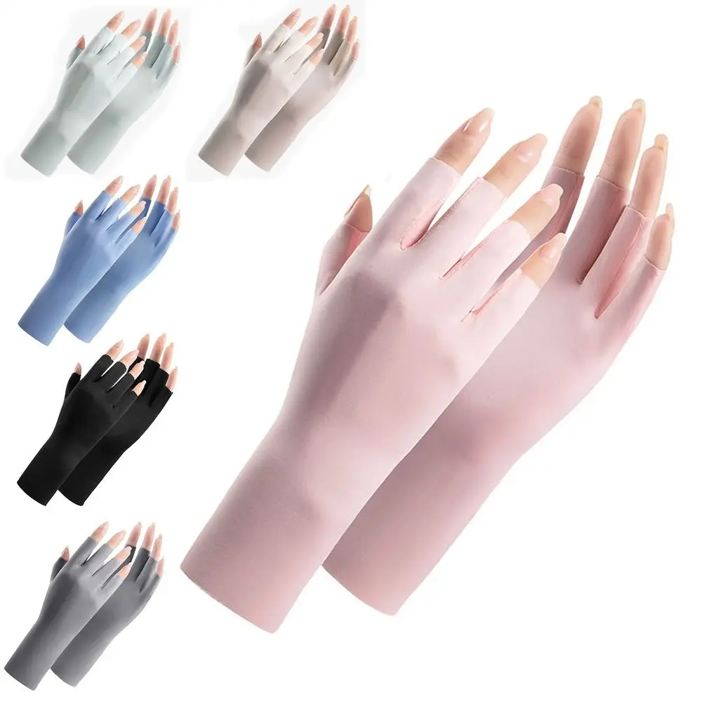 

Anti -Uv Rays Sunscreen Gloves Protect Mittens Nail Painting Gloves Nail Art Tools for Women Drive Nail Enhancement