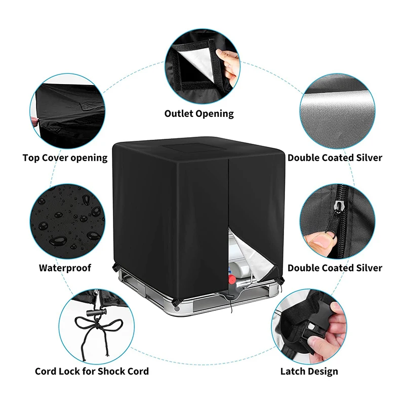 Крышка ведра 1000 л наружный бак водонепроницаемый пылезащитный изолированный