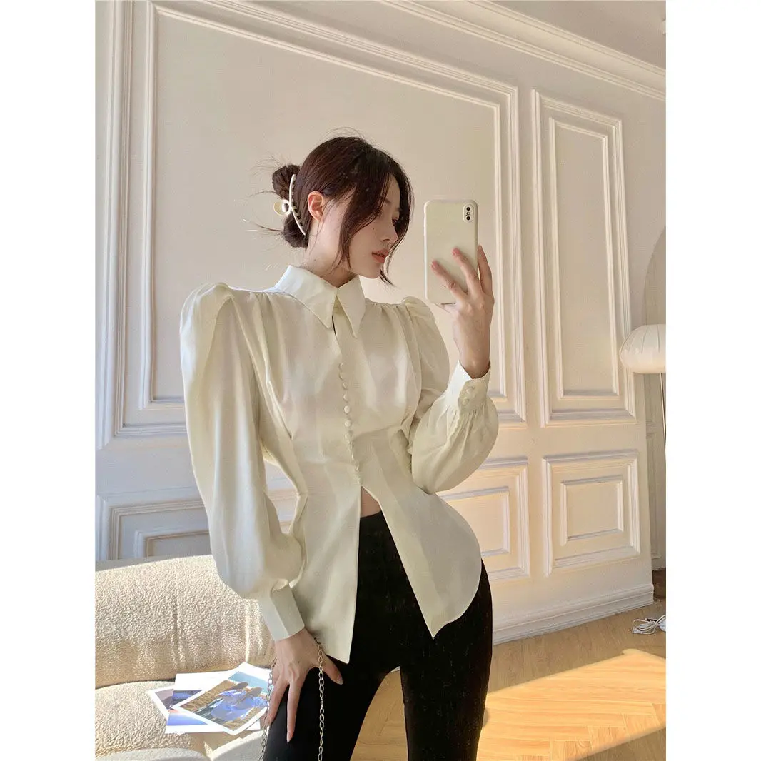 

Fashion Female Elegant Bow Tie White Blouses Chiffon Collar Casual Shirt Office Ladies Blouse Summer Blouses for Women A86