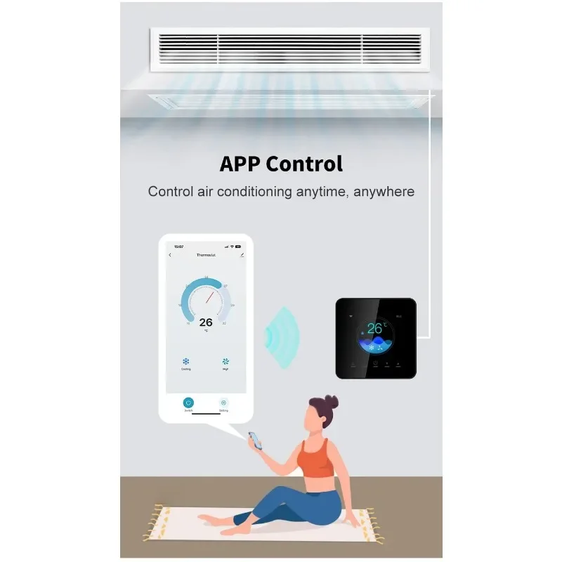 Wi-Fi или Zigbee VRV-термостат для Daikin Heavy Industries с поддержкой Smart Life, Wi-Fi и голосового управления через Alexa (art.: 3920d97c282bf) - 3920d97c282bf