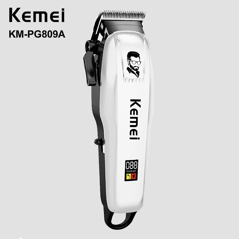 

Машинка для стрижки волос Kemei, мужской электрический триммер для волос, профессиональный беспроводной парикмахерский триммер с USB зарядкой ...