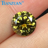 black olive color 11mm si round shape brilliant cut sic material moissanite loose gem stone for jewelry making diy material