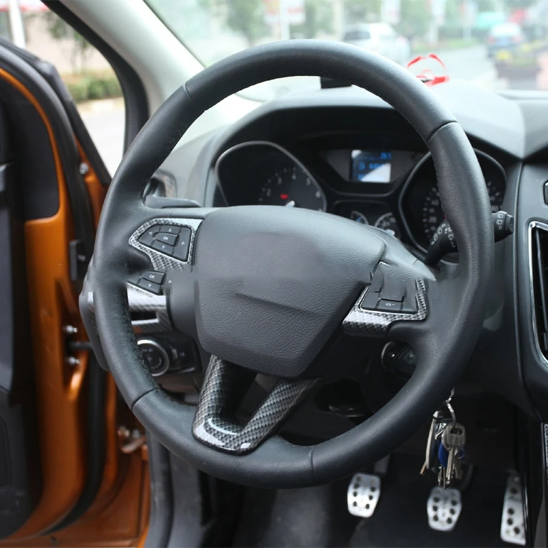 Автомобиль 3 шт./компл. Защитная отделка для рулевого колеса интерьера наклейка