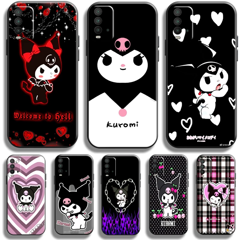 

Cartoon Anime Sanrio Kuromi For Xiaomi Redmi 9T Phone Case For Redmi 9T Case Carcasa Back Black Coque Silicone Cover Soft
