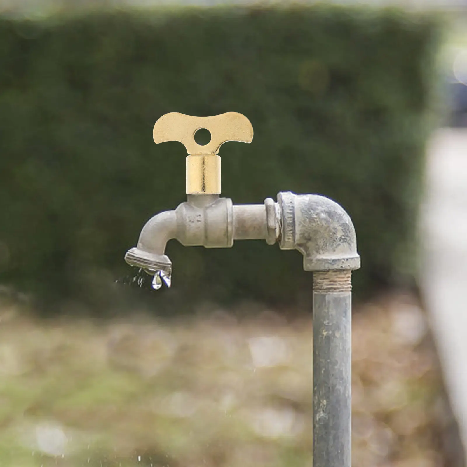 Фото Комплект из 2 ключей для водопроводных кранов, для отключения наружных водомерных вентилей, с защитой от заблокировки, для дома и сада №4