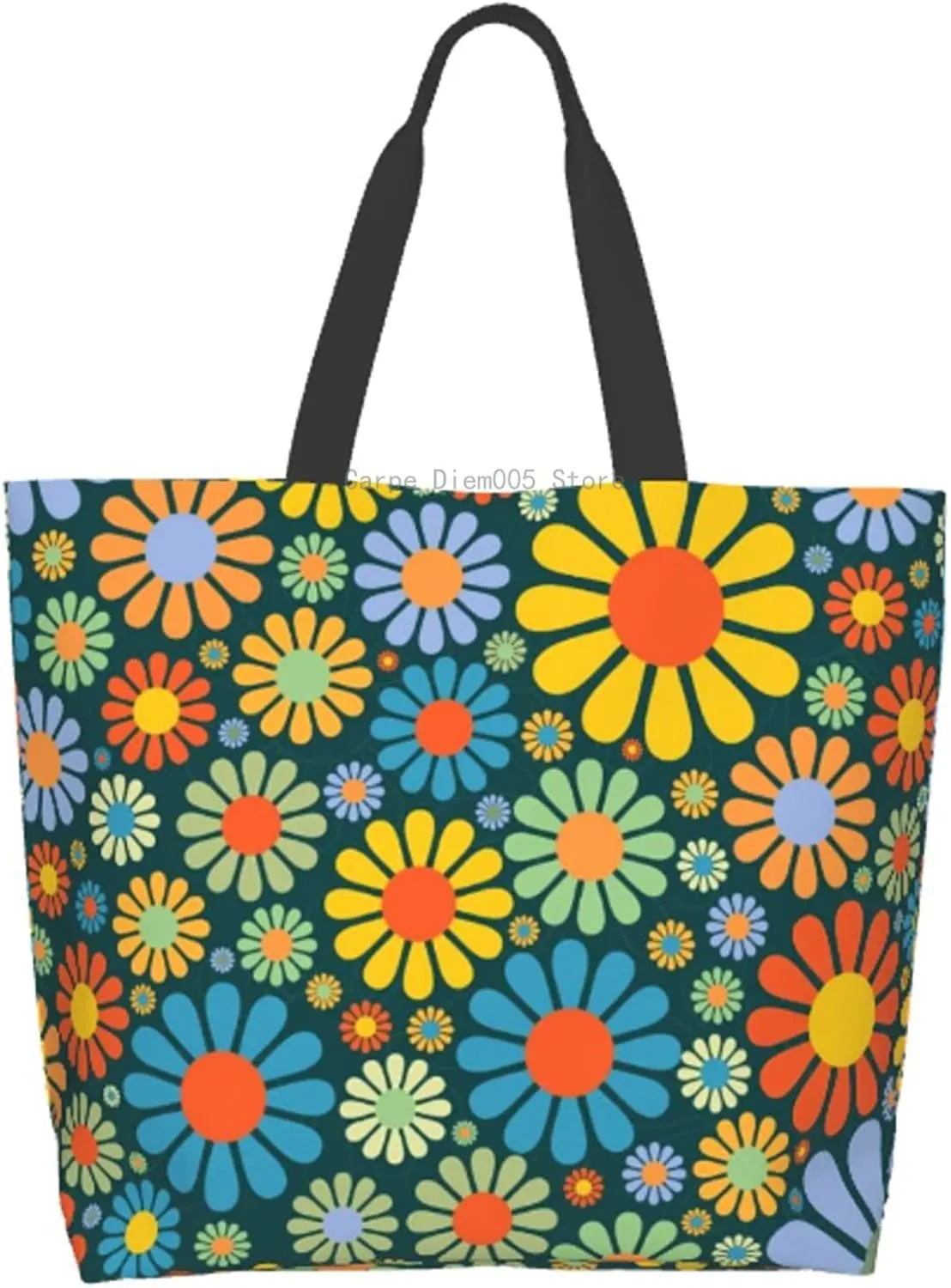 

Large Tote Bag For Women Reusable Grocery Bag Waterproof Shopping Handbag With Inner Pocket For Travel Work Beach Gym