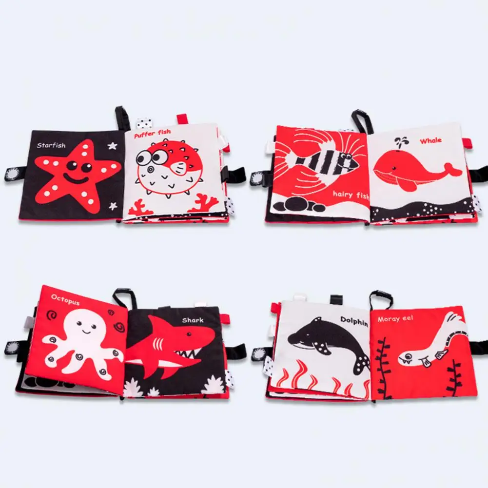 

Безопасная книга-погремушка, игрушка для раннего развития, сборная книга со встроенным звуком, Детская тканевая книга, мягкая сенсорная игр...