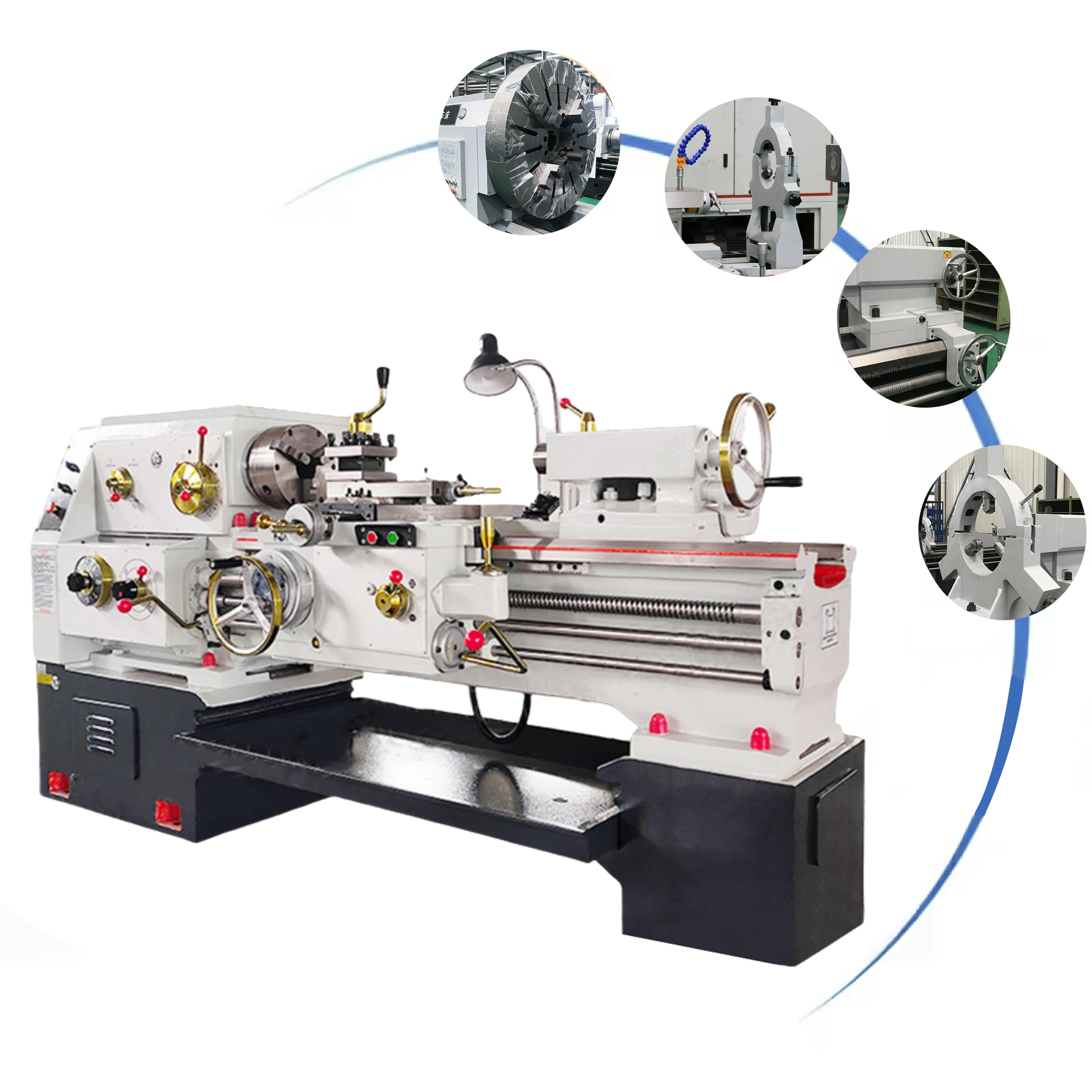 Speed Heavy Duty Fabricante Китай Горизонтальный Нормальный Novo Big Gap Bed Ручная поворотная