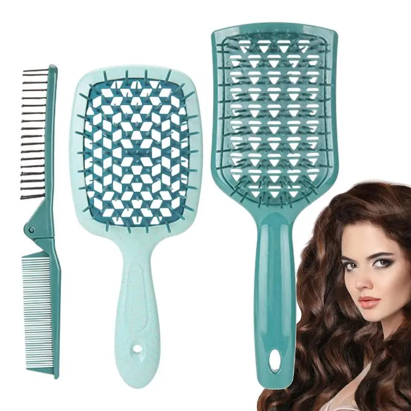 

Hair Brush Comb 3pcs/set Hair Massage Combs With Flexible Bristles Hairstyle Accessories Hairbrush For Adults Teenagers Children