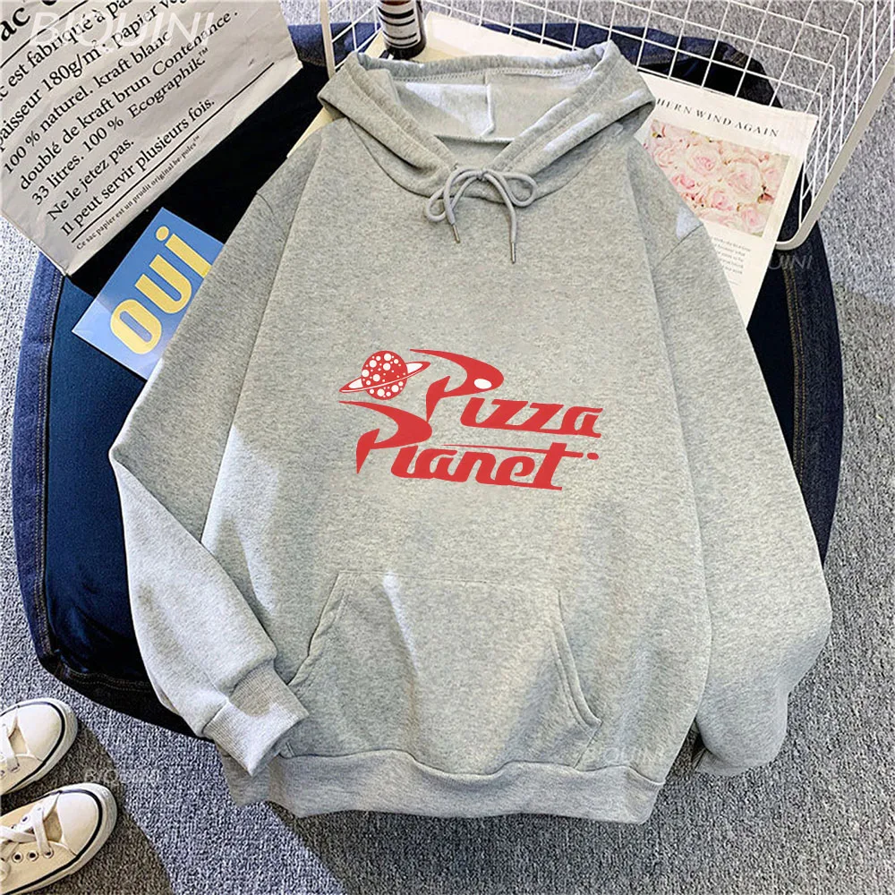 

Pizza Planet Hoodies Graphic Fashion Long Sleeve Fleece Clothes Tops Harajuku Unisex Streetwear Korean Fashion Sweatshirt Male