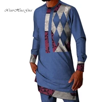 2 pieces set african clothes for men dashiki shirts and pants bazin riche men suits set traditional african clothing wyn1396