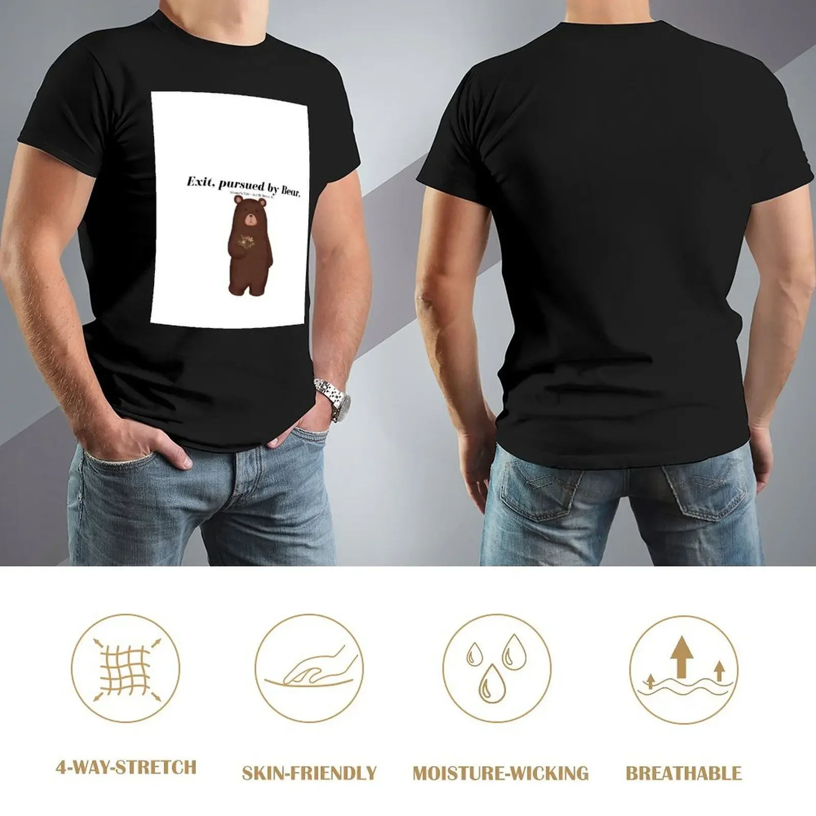 Футболка Pursued By Bear рубашки с изображением аниме футболки рисунком мужские