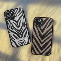 gimfun cartoon zebra pattern phone case hard leather case for iphone 11 12 13 mini pro max 8 7 plus se 2020 x xr xs coque