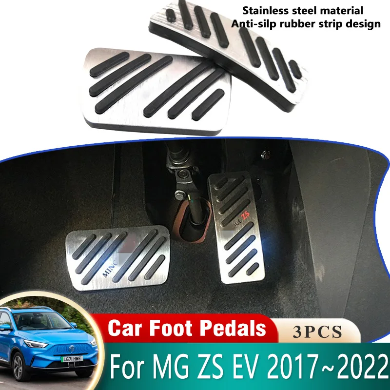 

Stainless Steel Car Pedal For MG ZS EV ZX EZS ZST ZS11 2017~2022 Gas Brake Non-slip No Drilling Restfoot Pedals Protection Cover