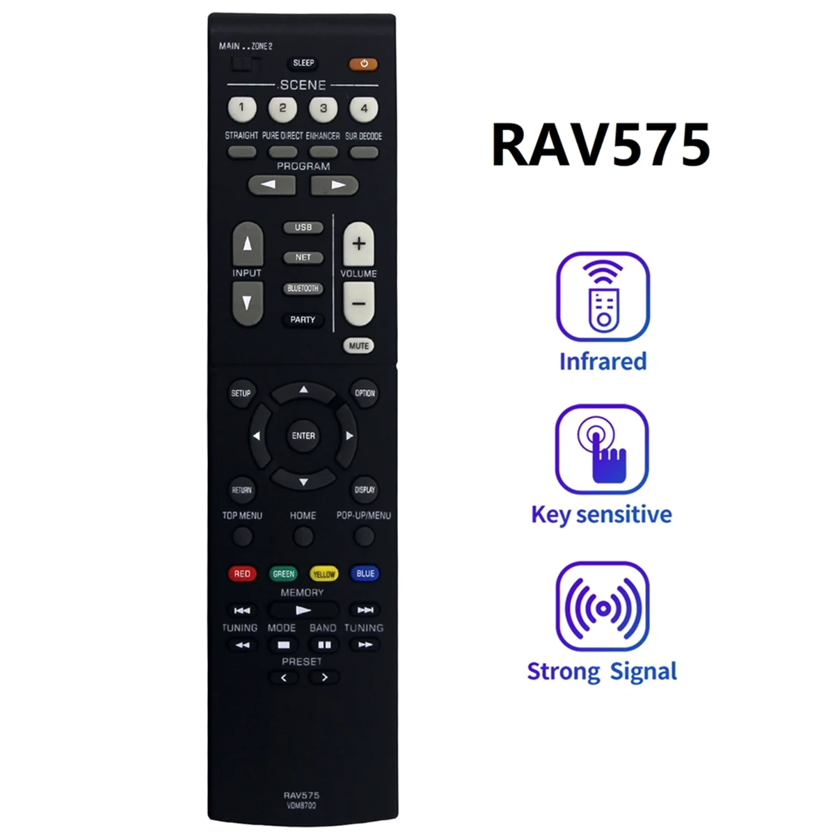 Пульт дистанционного управления RAV575 для системы приемника Yamaha RXV6A TSR700 TSR-700 VDM87000