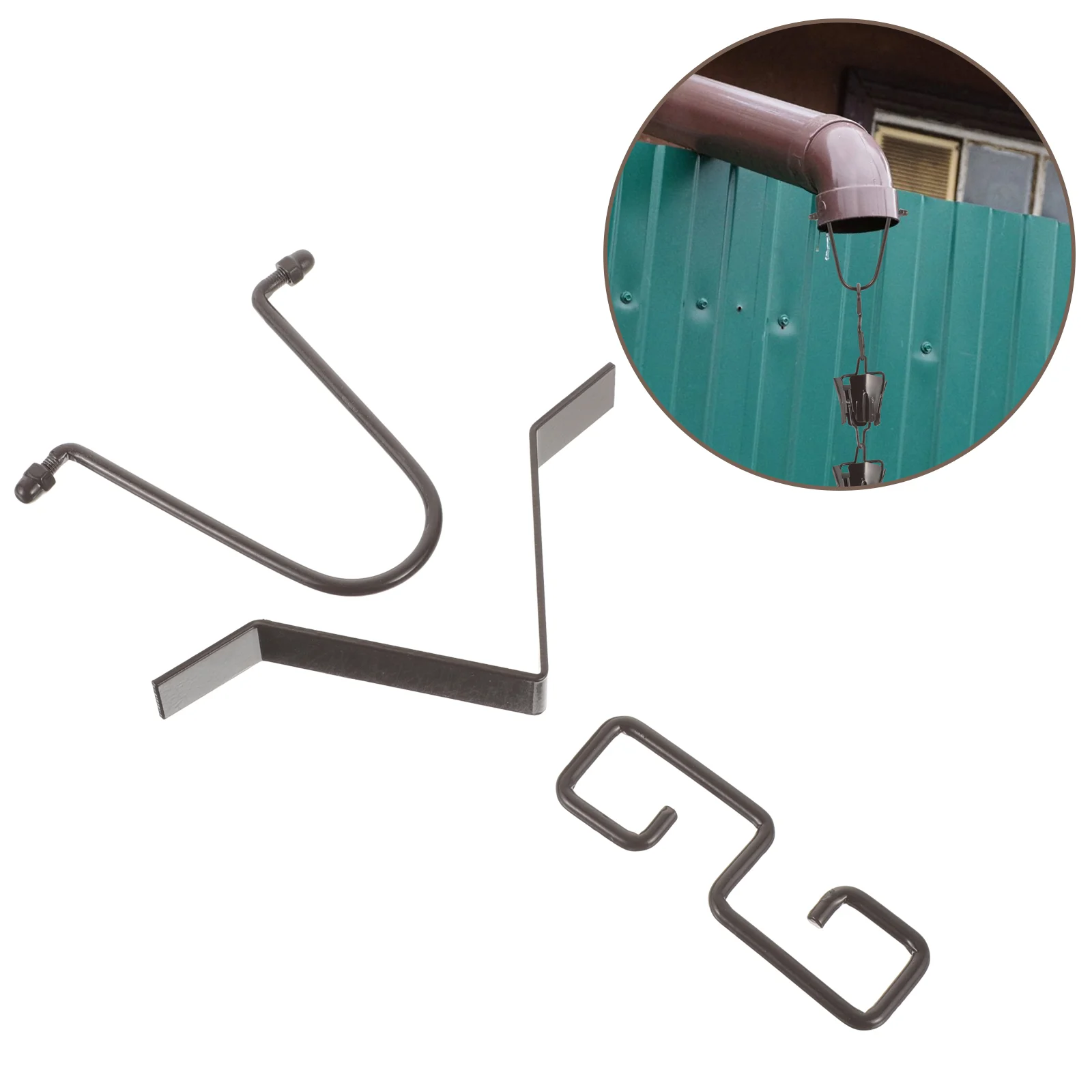 

Rain Chain Hook Family Install Metal Parts The Gutter Iron Adapter Decorative Drainer Homebody