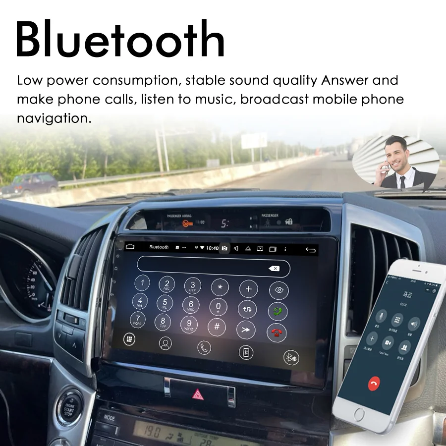 2 Din Android 12 сенсорный экран мультимедийный автомобильный видеоплеер для Toyota Land