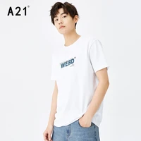 a21 mens oversized short sleeves t shirt summer casual letter printing 100 cotton tees 2022 fashion couple tops