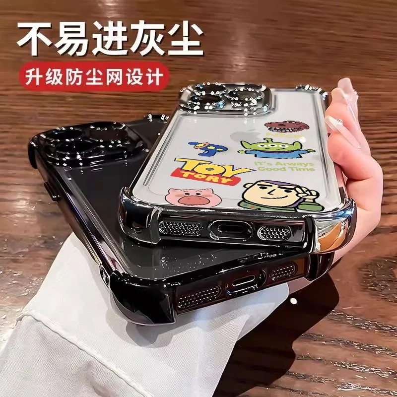 Cartoon Toy Story Phone Case For Samsung S24 S23 S22 S21 S20 FE Note20 Plus Ultra Lite 5G Shockproof Clear Armor Cover