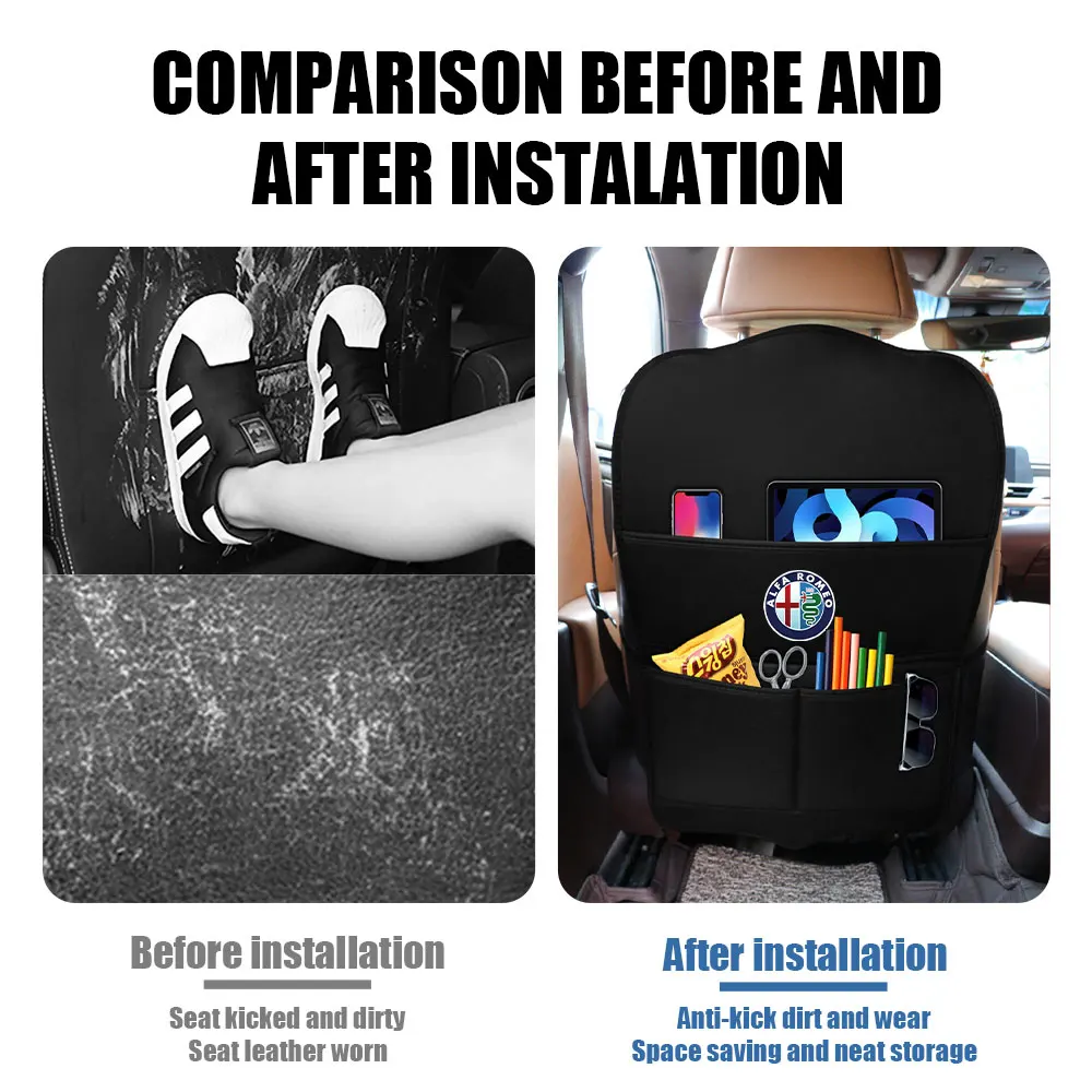Кожаный ящик для хранения на спинку автомобильного сиденья сумка-органайзер