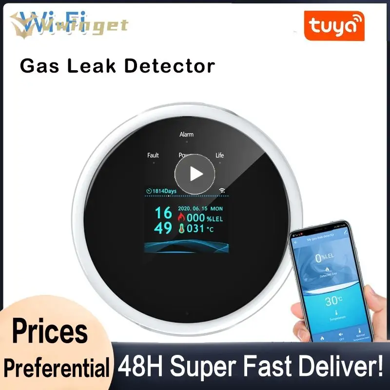 

Fire Security Detector Support Smart Life App Tuya Smart Wifi Combustible Gas Leak Detector App Control Safety Smart Home